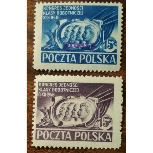Польша Съезд партии рабочего класса и съезд Социалистической партии 1948