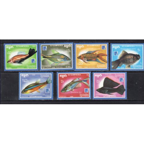 Кампучия**. 1988г. Рыба