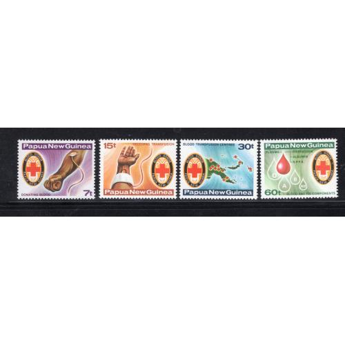 Папуа Новая Гвинея**. 1980г. Красный Крест. Забор крови.