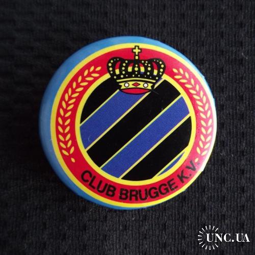 ЗНАЧОК ИНОСТРАННЫЙ ФУТБОЛ ФК ФУТБОЛЬНЫЙ КЛУБ БРЮГГЕ БЕЛЬГИЯ Club Brugge K.V. МАЛЫЙ ЗАКАТНОЙ D=30mm