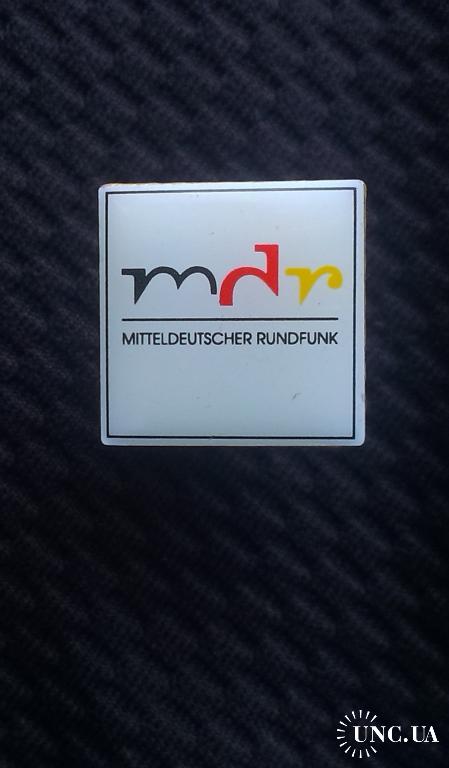 ЗНАЧОК ИНОСТРАННЫЙ Mitteldeutscher Rundfunk MDR общественная телерадиокомпания ГЕРМАНИЯ GERMANY