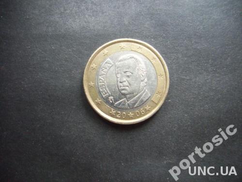 Монета 1 евро Испания 2006