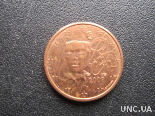 1 евроцент Франция 2009
