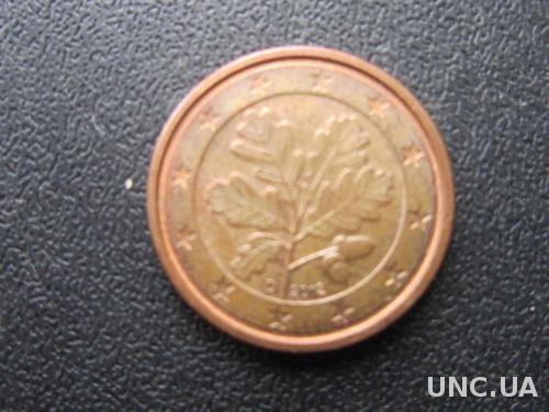 1 евроцент Германия 2012 D
