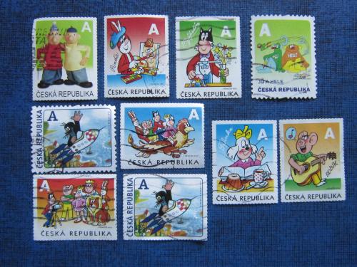 10 марок Чехия 2012 сказки мультфильмы гаш