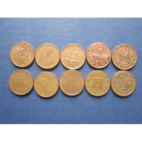 10 монет по 2 евроцента все страны разные одним лотом хорошее начало коллекции