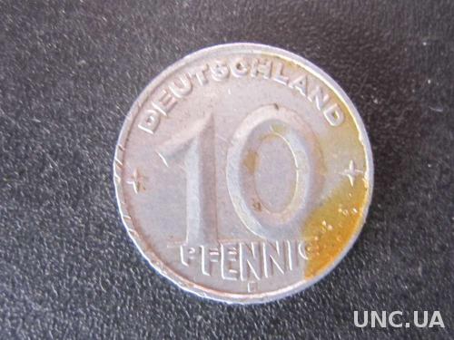 Монета 10 пфеннигов ГДР 1952 Е !!!