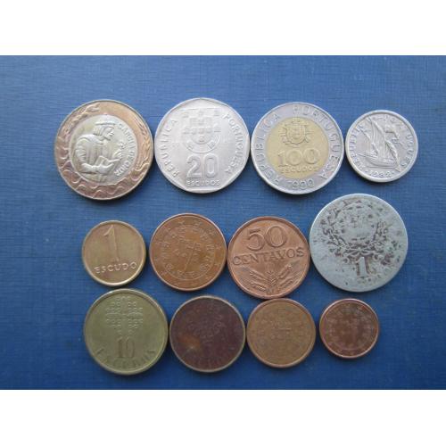 12 монет Португалія мікс без повторів одним лотом гарний початок коллекції