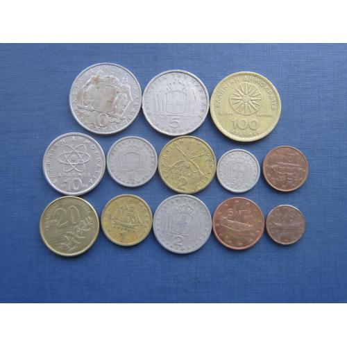 13 монет Греция разные одним лотом хорошее начало коллекции
