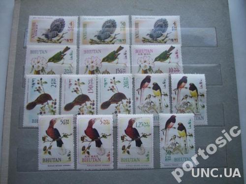 15 марока Бутан 1968-69 птицы н/гаш
