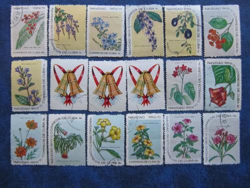 18 марок Куба 1969 флора цветы гаш