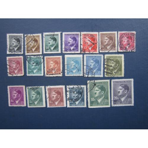 19 марок Німеччина Третій Рейх Богемія та Моравія 1942 стандарт Гітлер гаш