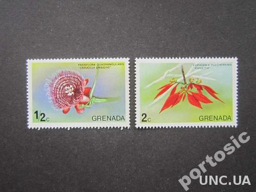 2 марки Гренада цветы MNH
