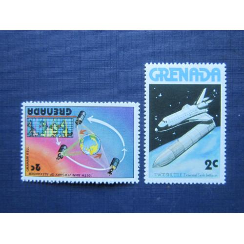 2 марки Гренада Освоение космоса Космос MNH