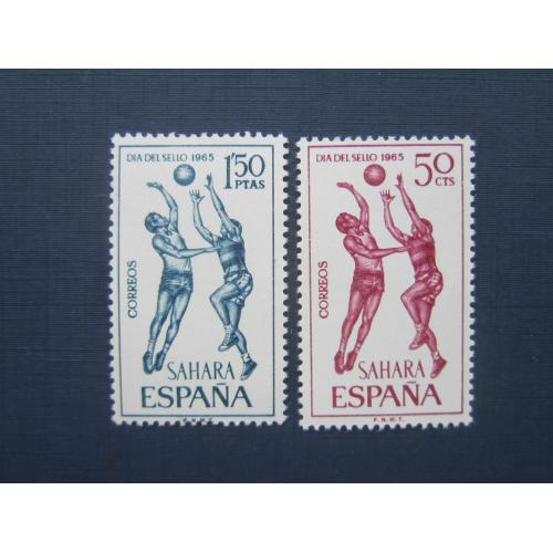 2 марки Испанская Сахара 1965 спорт баскетбол MNH