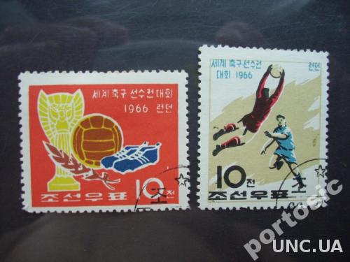 2 марки Корея футбол ЧМ 1966
