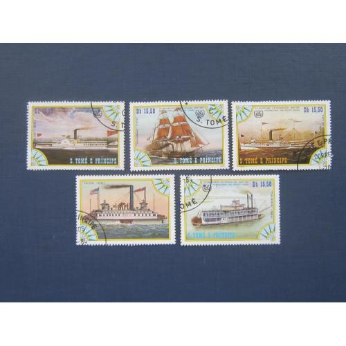 5 марок Сан Томе и Принсипи 1984 транспорт корабли гаш