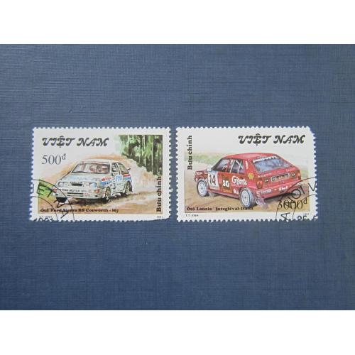 2 марки Вьетнам 1991 транспорт автомобили гаш как есть