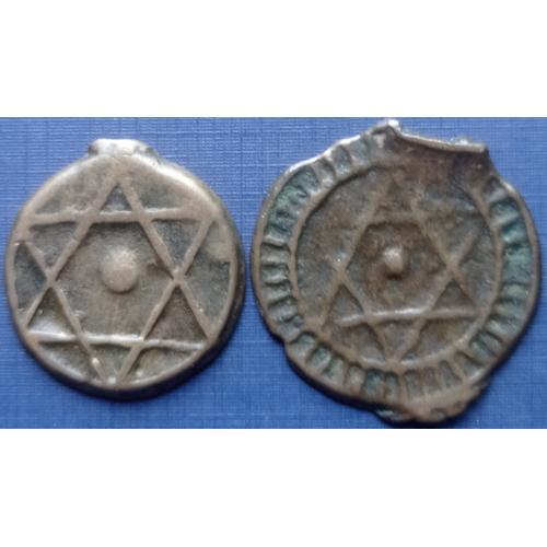 2 монеты 1 и 4 фалуса Марокко независимое 19-й век одним лотом
