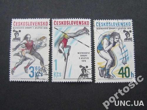 3 марки Чехословакия 1978 спорт полная
