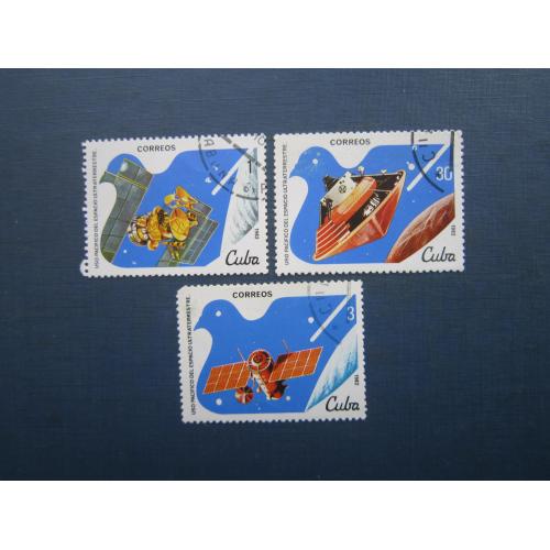 3 марки Куба 1982 космос супутники гаш