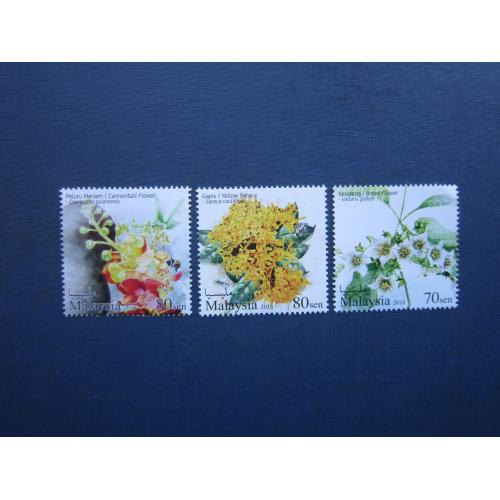 3 марки Малайзія 2016 флора квіти MNH
