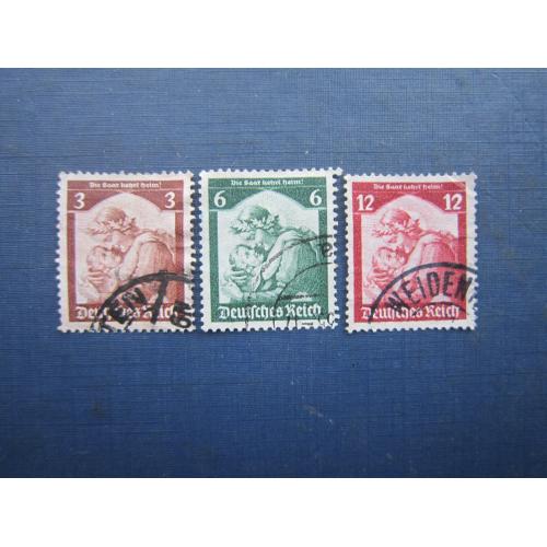 3 марки Німеччина Рейх 1935 реанексія Саар гаш