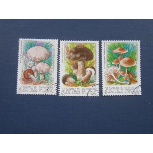 3 марки Венгрия 1984 флора грибы гаш