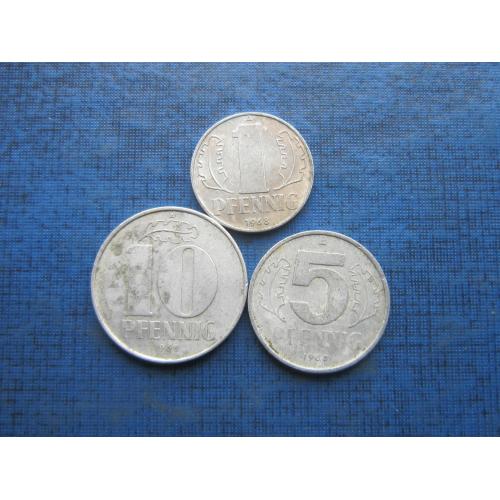 3 монеты Германия ГДР разные одним лотом хорошее начало коллекции