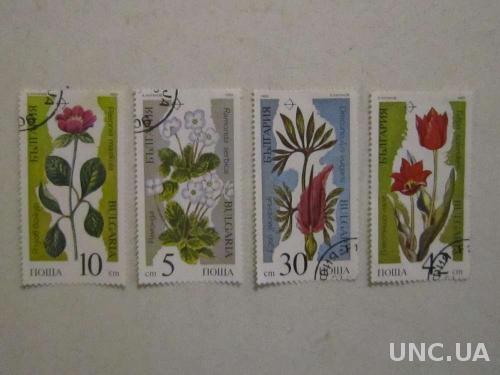 4 марки Болгария 1989 лекарственные растения