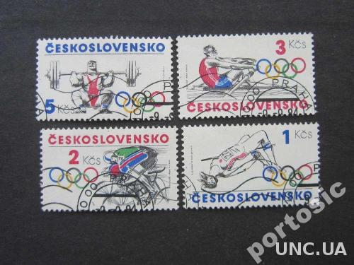 4 марки Чехословакия 1984 олимпиада полная
