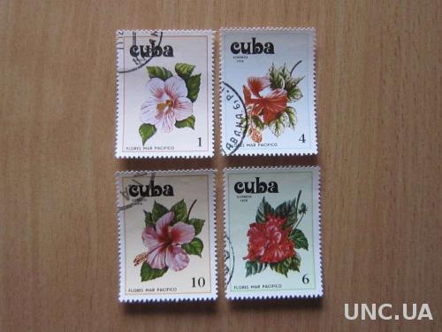 4 марки Куба 1978 цветы

