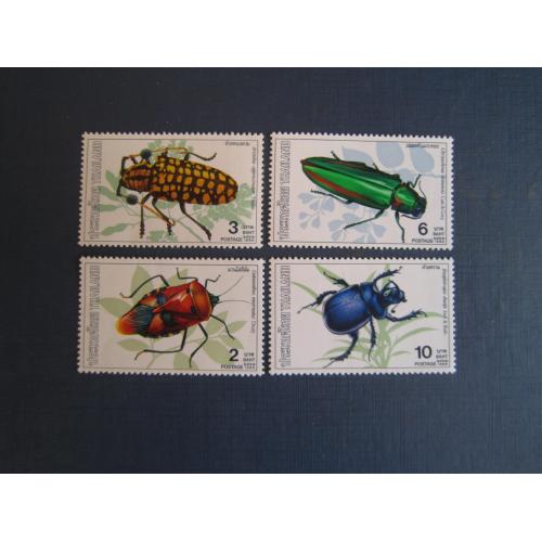 4 марки повна серія Таїланд 1989 фауна комахи жуки MNH