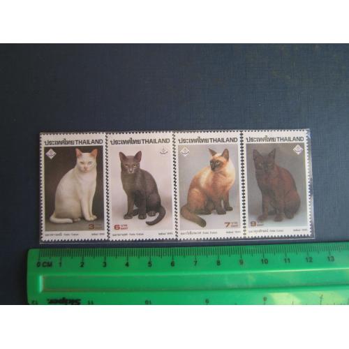 4 марки повна серія Таїланд 1995 фауна домашні коти MNH КЦ 5.5 $