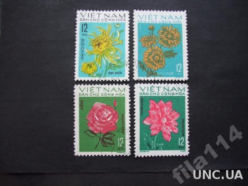 4 марки Вьетнам цветы

