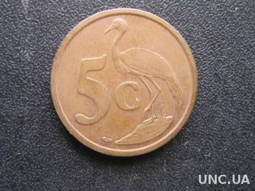 5 центов ЮАР 2006 фауна птица