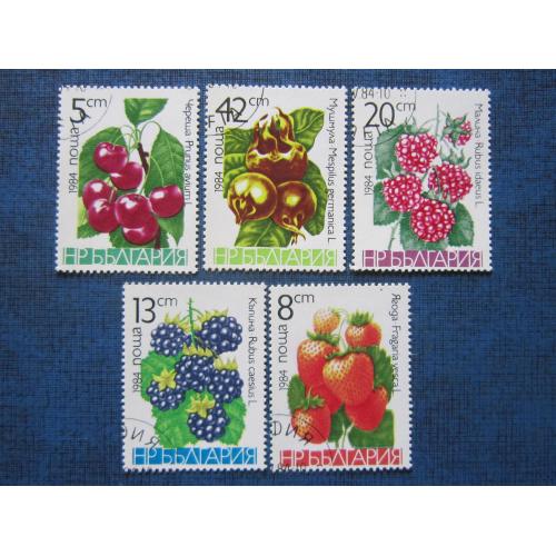 5 марок Болгария 1984 флора лесные ягоды гаш