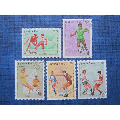 5 марок Буркина Фасо 1985 футбол гаш