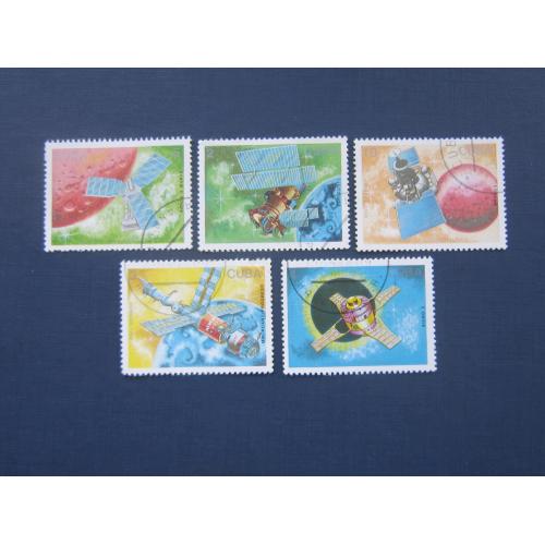 5 марок Куба 1988 космос спутники гаш