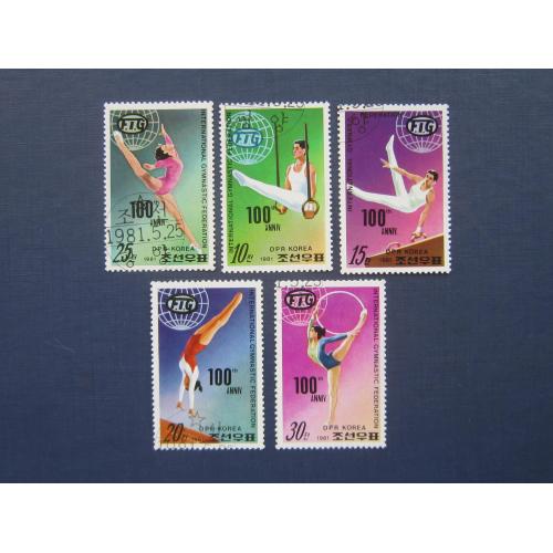 5 марок Северная Корея КНДР 1979 спорт гимнастика гаш