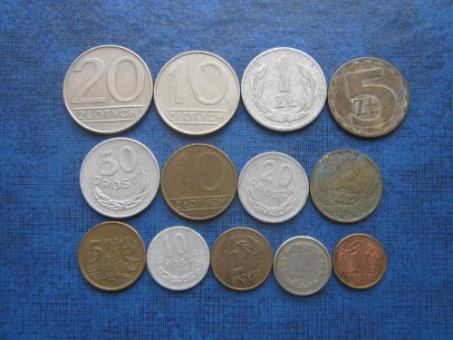13 монет Польша разные одним лотом