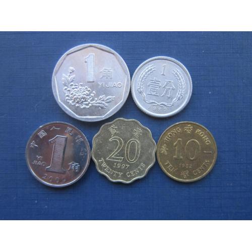 5 монет Китай одним лотом хорошее начало коллекции