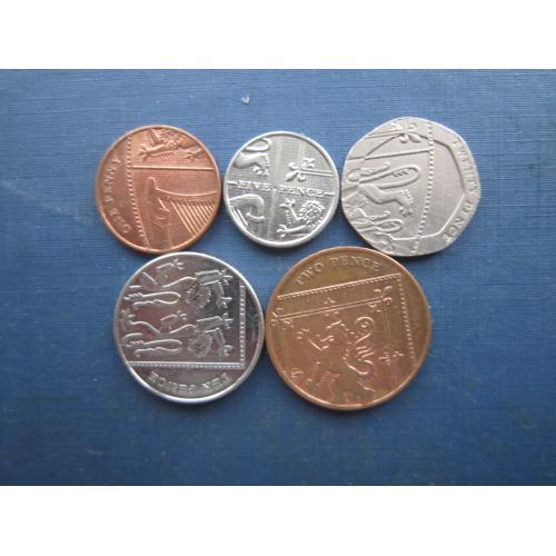 5 монет Великобританія щит лев одним лотом — гарний початок колекції