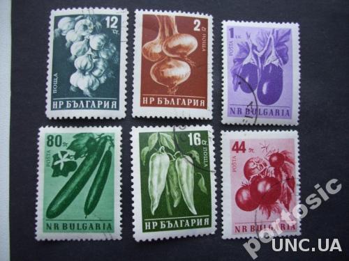 6 марок Болгария 1958 овощи
