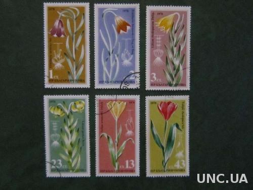 6 марок Болгария цветы 1978
