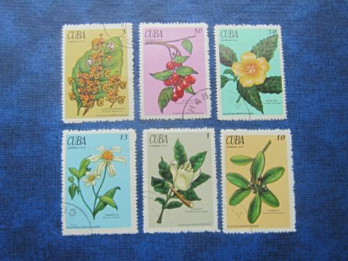 6 марок Куба 1970 флора цветы полная серия гаш