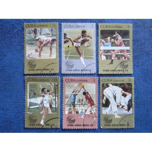 6 марок Куба 1976 спорт олимпиада Монреаль гаш