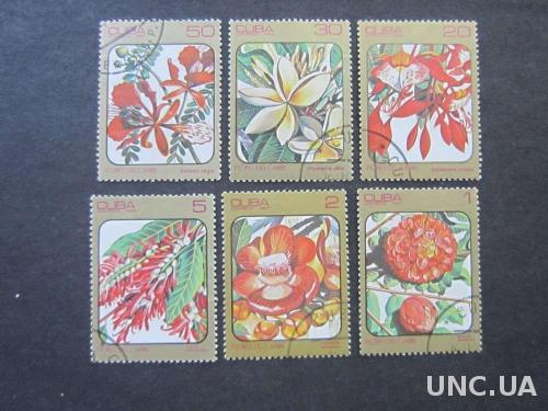 6 марок Куба 1984 цветы
