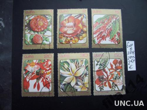 6 марок куба гаш. 1984 цветы
