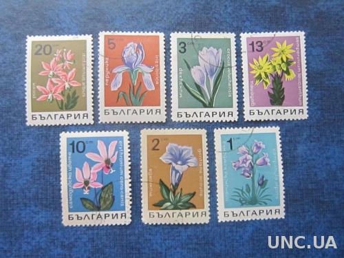 7 марок Болгария 1968 флора цветы
